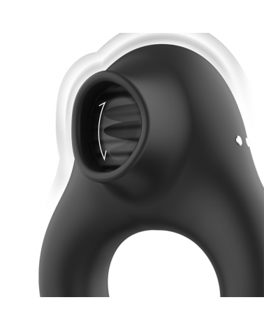 BLACKSILVER - ANELLO VIBRATORE IN SILICONE 3 MOTORI RICARICABILE NERO