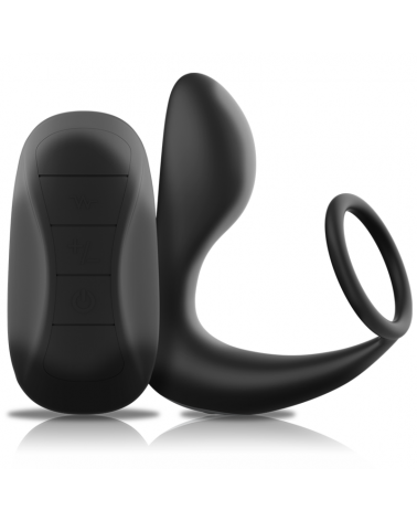 BLACKSILVER - MASSAGGIATORE ANALE CON TELECOMANDO RICARICABILE IN SILICONE NERO