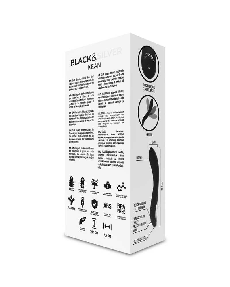 BLACKSILVER - VIBRATORE KEAN TOUCH CONTROL