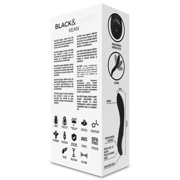 BLACKSILVER - VIBRATORE KEAN TOUCH CONTROL