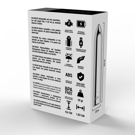 BLACKSILVER - KAILAN 2 PROIETTILE MAGNETICO VIBRANTE ARGENTO