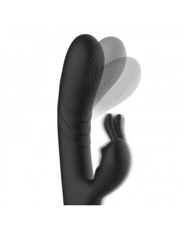 BLACKSILVER - STIMOLATORE CONIGLIO IN SILICONE RICARICABILE JAMIE NERO