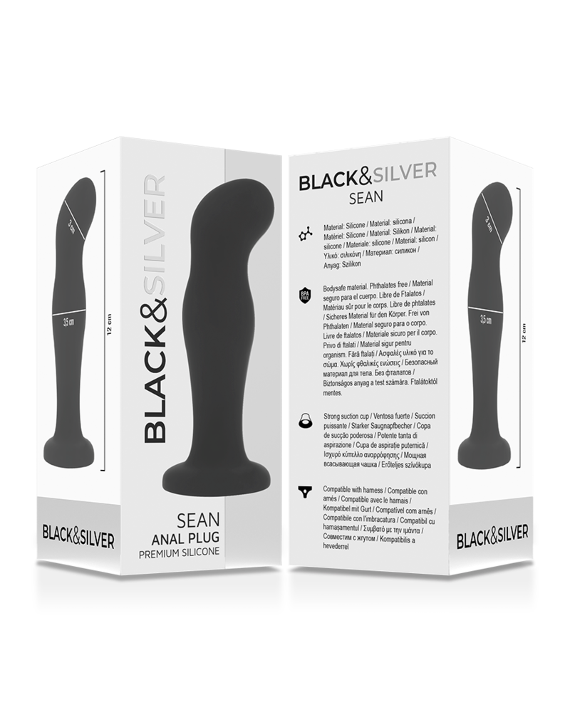 BLACKSILVER - SEAN PLUG ANALE PREMIUM IN SILICONE NERO