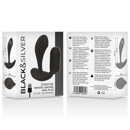 BLACKSILVER - TELECOMANDO IN SILICONE PLUG ANALE DWAYNE