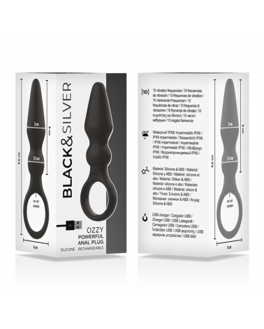 BLACKSILVER - POTENTE PLUG ANALE IN SILICONE OZZY