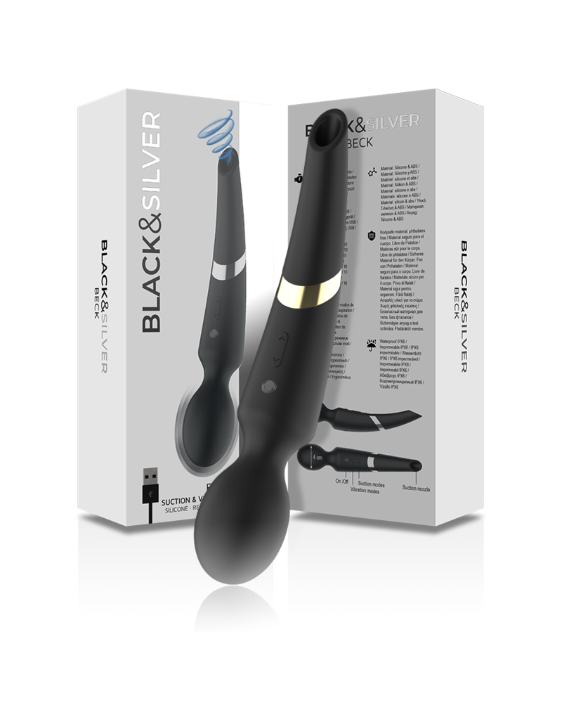 BLACKSILVER - BECK BACCHETTA E VENTOSA 2 IN 1 IN SILICONE