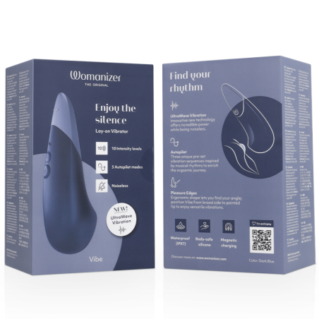 WOMANIZER - VIBE LAY-ON VIBRATORE SILENZIOSO BLU SCURO