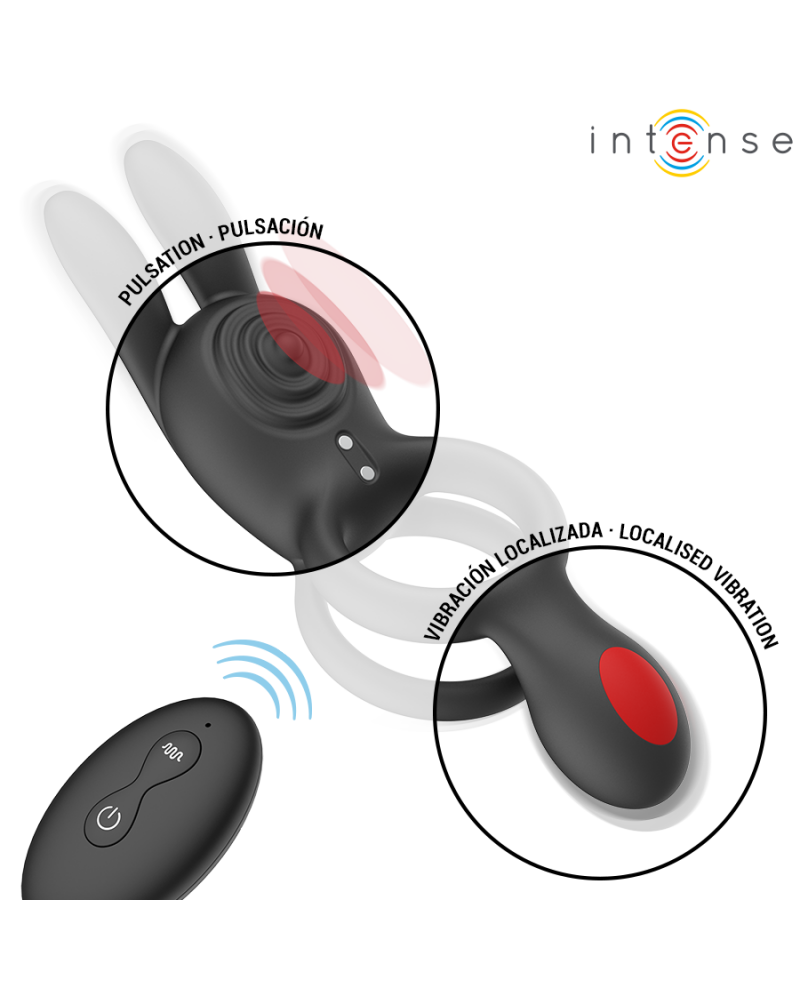 INTENSE - QUINN ANELLO A DOPPIA VIBRAZIONE CON TELECOMANDO