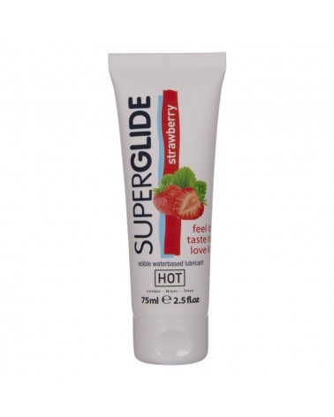 HOT - SUPERGLIDE LUBRIFICANTE COMMESTIBILI A BASE D'ACQUA FRAGOLA 75 ML