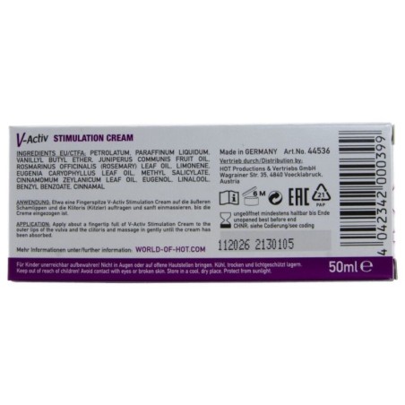 HOT - V-ACTIV CREMA STIMOLANTE DONNA 50 ML
