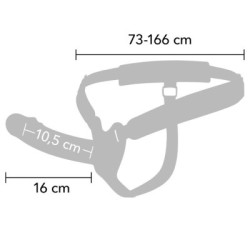 HIDDEN DESIRE - INFERNO GUAINA PER PENE CON STRAP-ON 16 CM 2