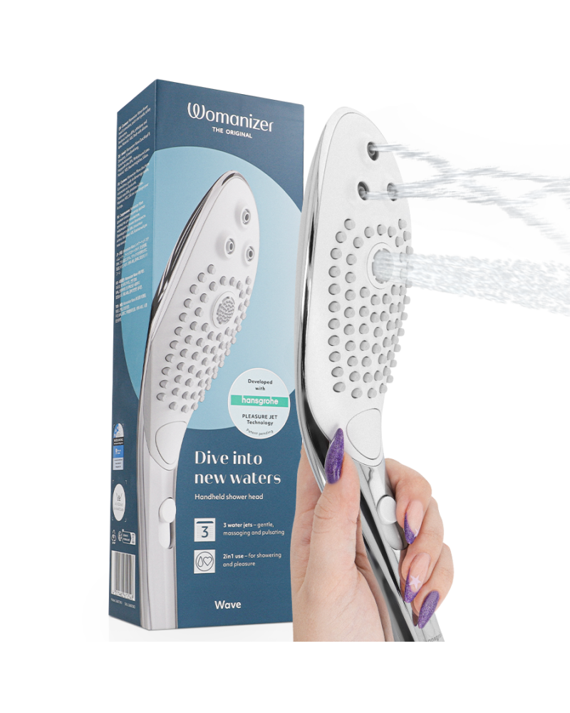 WOMANIZER - SOFFIONE DOCCIA STIMOLANTE CLITORIDEO WAVE CROMATO