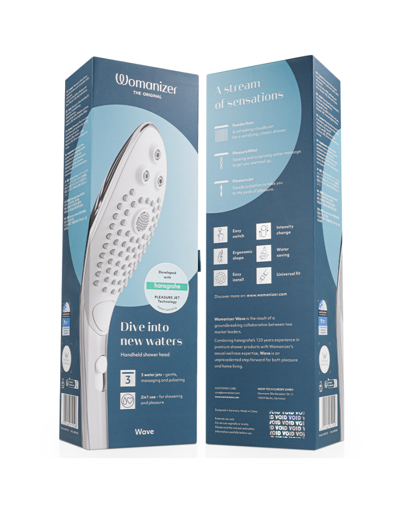 WOMANIZER - SOFFIONE DOCCIA STIMOLANTE CLITORIDEO WAVE CROMATO