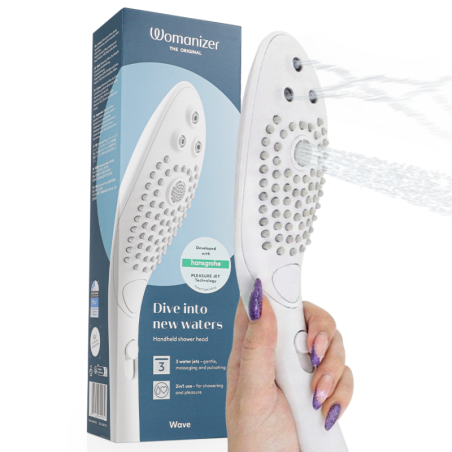WOMANIZER - SOFFIONE DOCCIA STIMOLANTE CLITORIDEO WAVE BIANCO