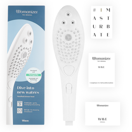 WOMANIZER - SOFFIONE DOCCIA STIMOLANTE CLITORIDEO WAVE BIANCO