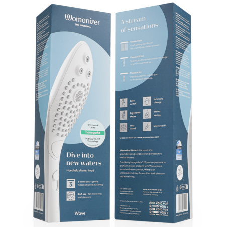 WOMANIZER - SOFFIONE DOCCIA STIMOLANTE CLITORIDEO WAVE BIANCO