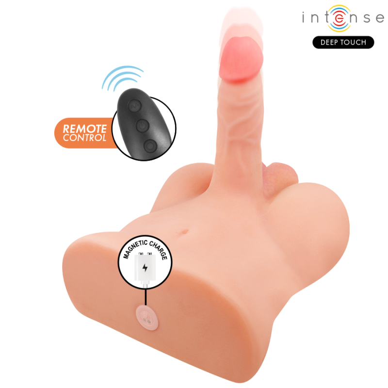INTENSE DEEP TOUCH - DAMIEN TORSO CON DILDO REALISTICO CON TELECOMANDO A SPINTA E VIBRAZIONE 3,5 KG