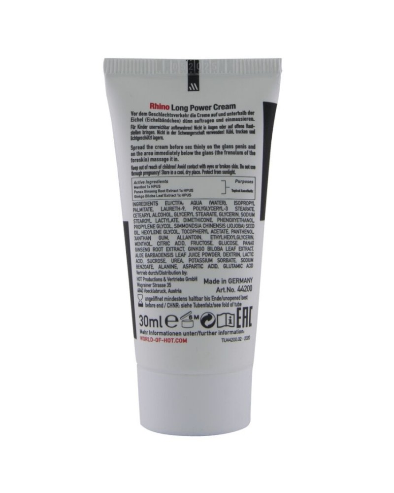 HOT - RHINO LONG POWER CREAM 30 ML