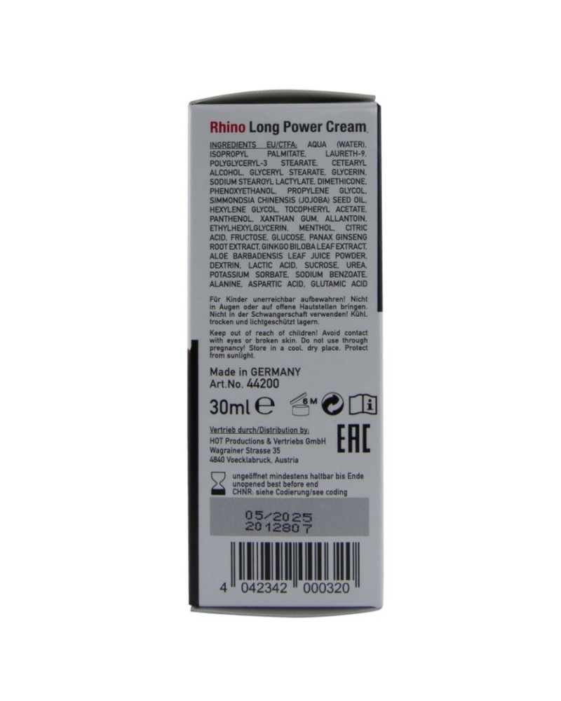 HOT - RHINO LONG POWER CREAM 30 ML
