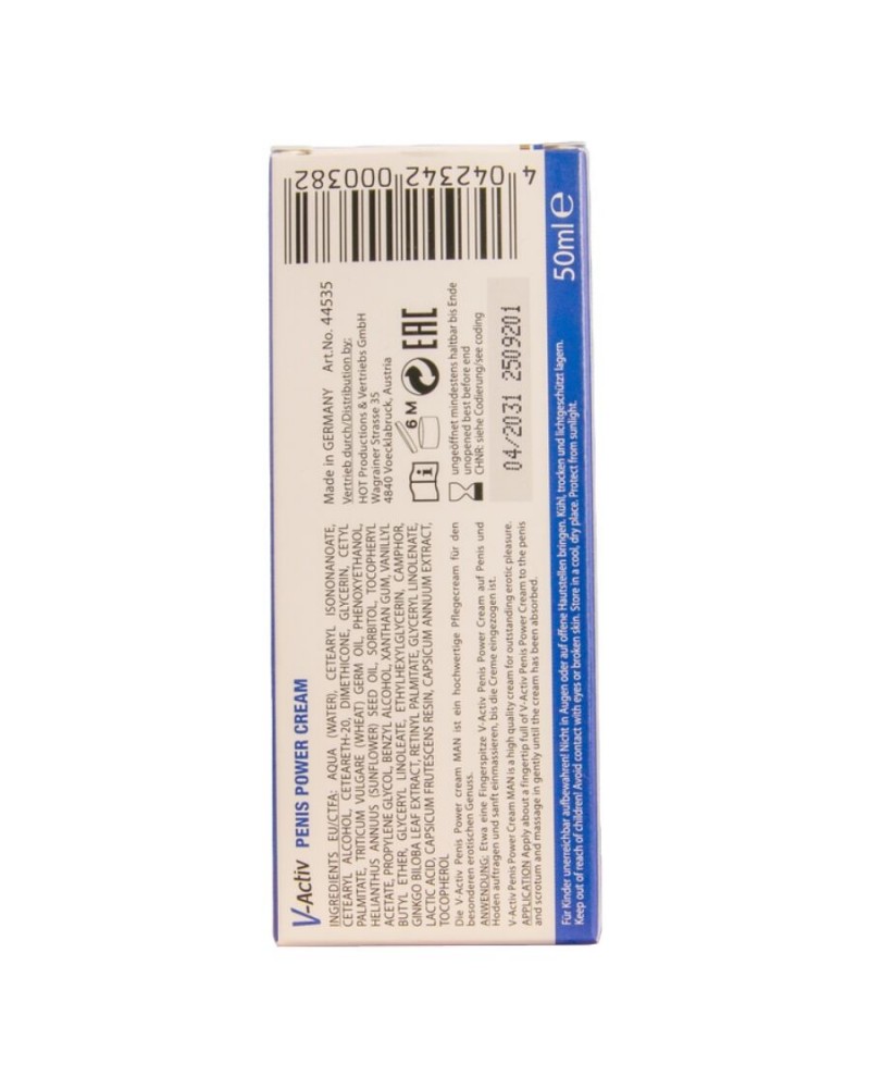 HOT - V-ACTIV PENIS POWER CREAM PER UOMO 50 ML
