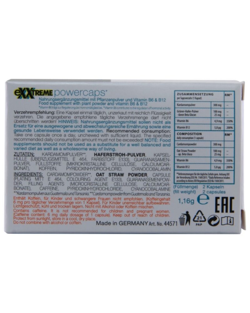 HOT - EXXTREME POWER CAPS UOMO 2 UNITÀ