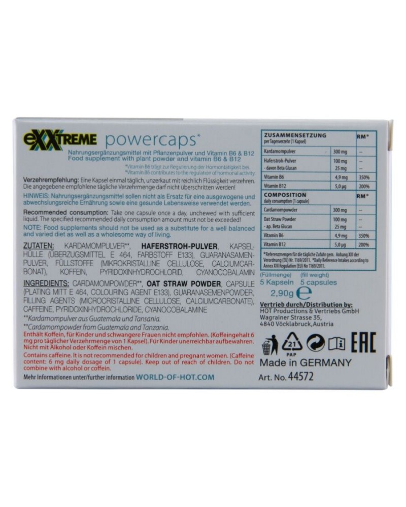 HOT - EXXTREME POWER CAPS UOMO 5 UNITÀ