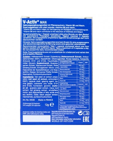 HOT - V-ACTIV CAPS UOMO 20 UNITÀ