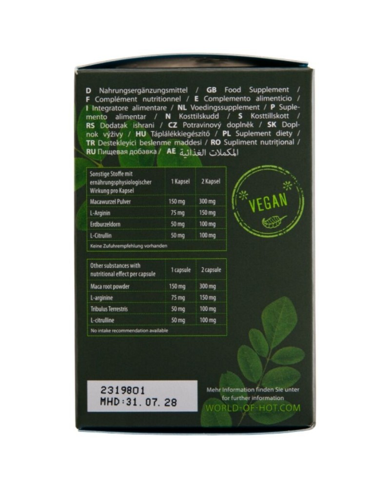 HOT - MORINGA MEN CAPS UOMO 60 UNITÀ