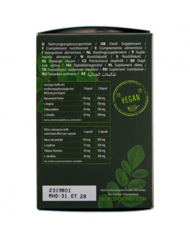 HOT - MORINGA MEN CAPS UOMO 60 UNITÀ