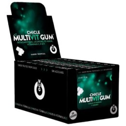 WUG GUM - MULTIVIT VITAMINA C, H, D, BETA-CAROTENE, LICOPENE E TÈ VERDE  ESPOSITORE 12 X 8 UNITÀ