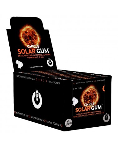 WUG GUM - SOLAR GUM ABBRONZANTE  ESPOSITORE 12 X 8 UNITÀ