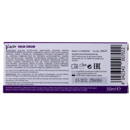 HOT - CREMA VULVA CON CBD 50ML