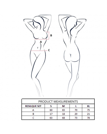 PASSION - RESILQUE REGGISENO + PERIZOMA ROSSO POMODORO L/XL