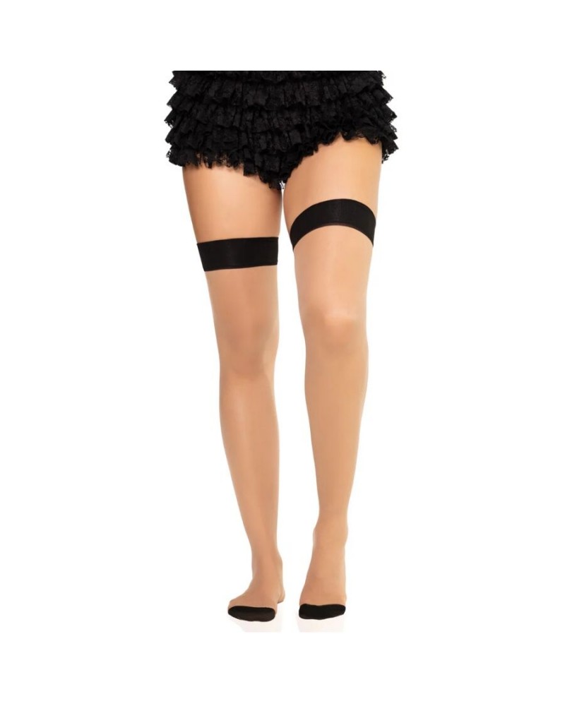 LEG AVENUE - 1963 CALZE CON RIGA POSTERIORE IN SPANDEX NERE - TAGLIA UNICA