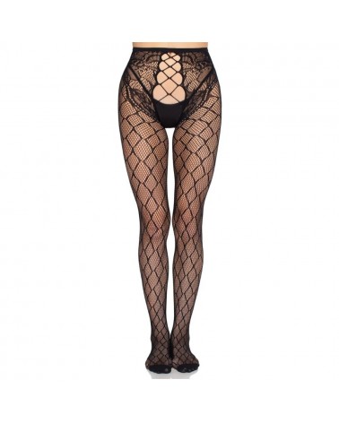 LEG AVENUE - COLLANT A RETE 1966 CON SLIP SENZA CAVALLO NERO - TAGLIA UNICA