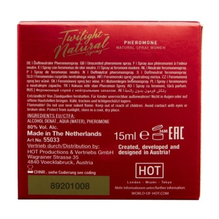HOT - TWILIGHT PHEROMONE NATURALE DONNA 15 ML