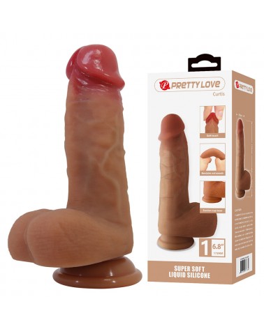PRETTY LOVE - CURTIS DILDO REALISTICO CON VENTOSA 17,3 CM -Ø- 4,2 CM