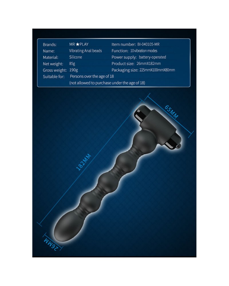 MR PLAY - MASSAGGIATORE ANALE VIBRANTE