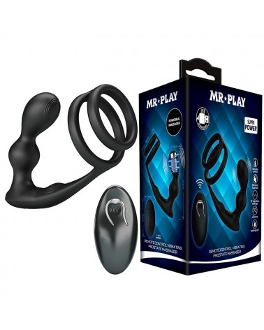 MR PLAY - PLUG ANALE VIBRANTE CON ANELLO PER PENE E TELECOMANDO