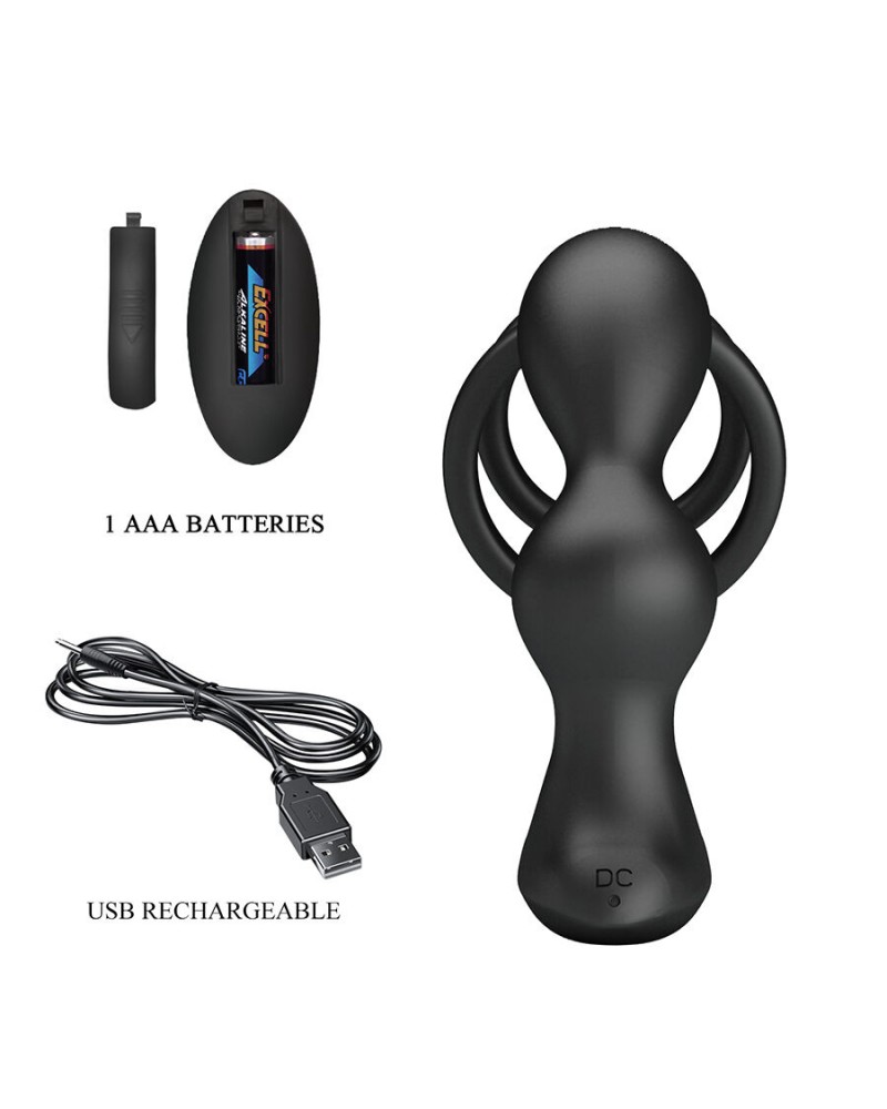 MR PLAY - PLUG ANALE VIBRANTE CON ANELLO PER PENE E TELECOMANDO