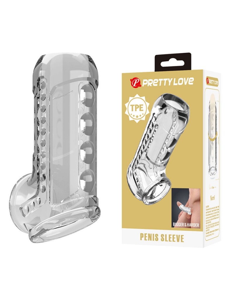 PRETTY LOVE - GUAINA PER PENE TRASPARENTE CON TEXTURE