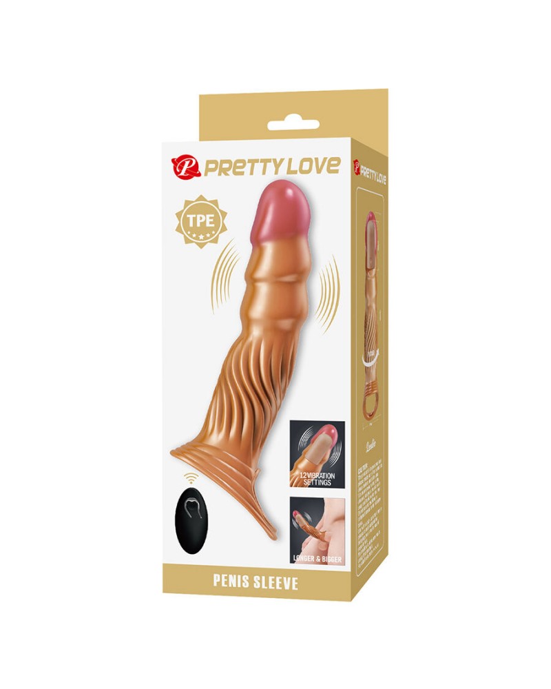 PRETTY LOVE - GUAINA PER PENE TESTURIZZATA CON VIBRAZIONE E TELECOMANDO