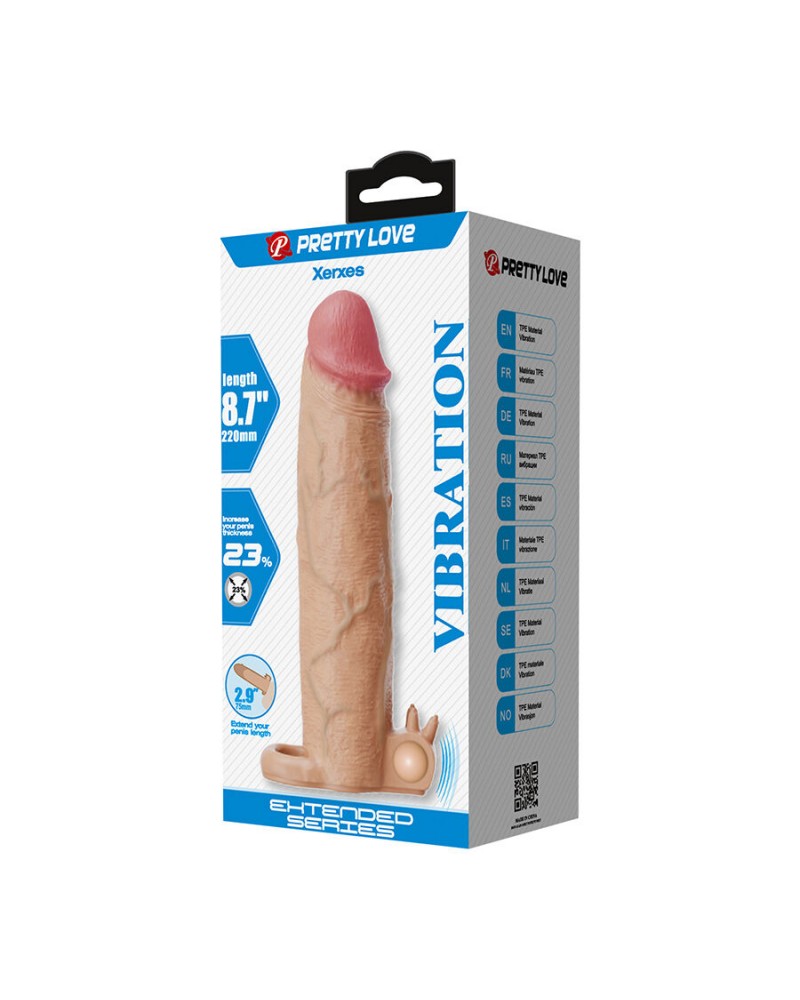 PRETTY LOVE - XERXES GUAINA PER PENE CON STIMOLATORE CLITORIDEO E VIBRAZIONE