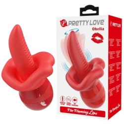 PRETTY LOVE - OBELIA MASTURBATORE VIBRATORE CON LINGUA E MOVIMENTO ORBITALE
