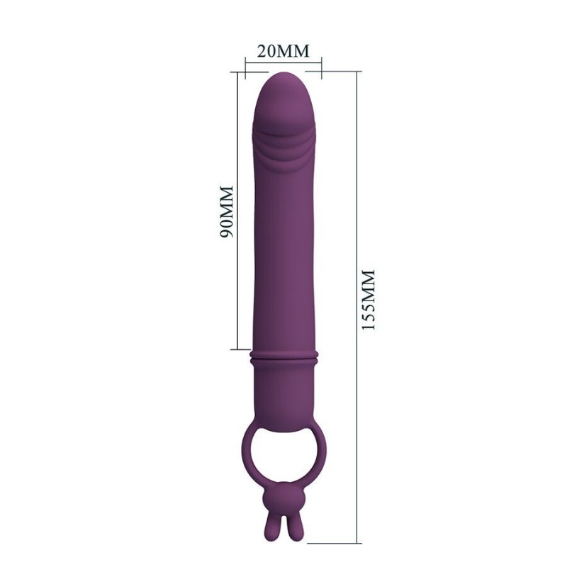 PRETTY LOVE - CORA VIBRATORE A FORMA DI PENE CON ANELLO DI RESISTENZA