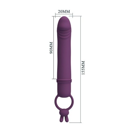 PRETTY LOVE - CORA VIBRATORE A FORMA DI PENE CON ANELLO DI RESISTENZA