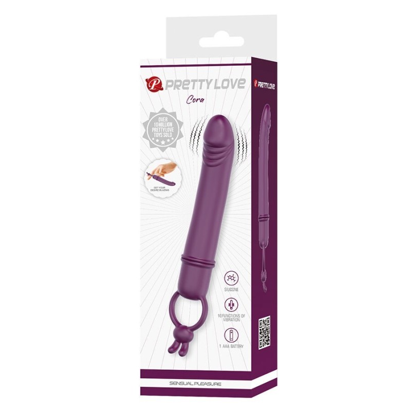 PRETTY LOVE - CORA VIBRATORE A FORMA DI PENE CON ANELLO DI RESISTENZA