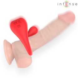 INTENSE - RUSSELL ANILLO VIBRADOR CON ESTIMULACIÓN DE CLÍTORIS ROJO 2