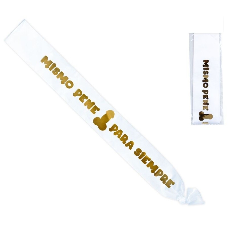 DIABLO PICANTE - FASCIA BIANCA CON PENE METALLIZZATO