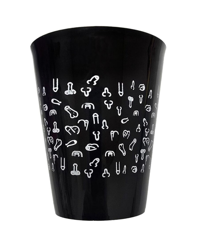 DIABLO PICANTE - TAZZA NERA 500 ML CON PENI BIANCHI